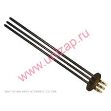 Блок ТЭН Eleko 4000W, 3хТЭН66А6,5/1,33-J-230В Блок ТЭН Eleko 4000W, 3хТЭН66А6,5/1,33-J-230В