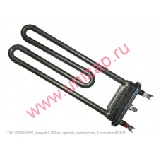 ТЭН 2000W, средний L-200мм., прямой, c отвер., 2-я клемма ТЭН 2000W, средний L-200мм., прямой, c отвер., 2-я клемма